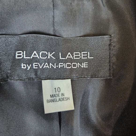 Black Label Evan Picone Blazer Jacket Tartan Plaid Checker Equestrian Womens 10 - Picture 8 of 12